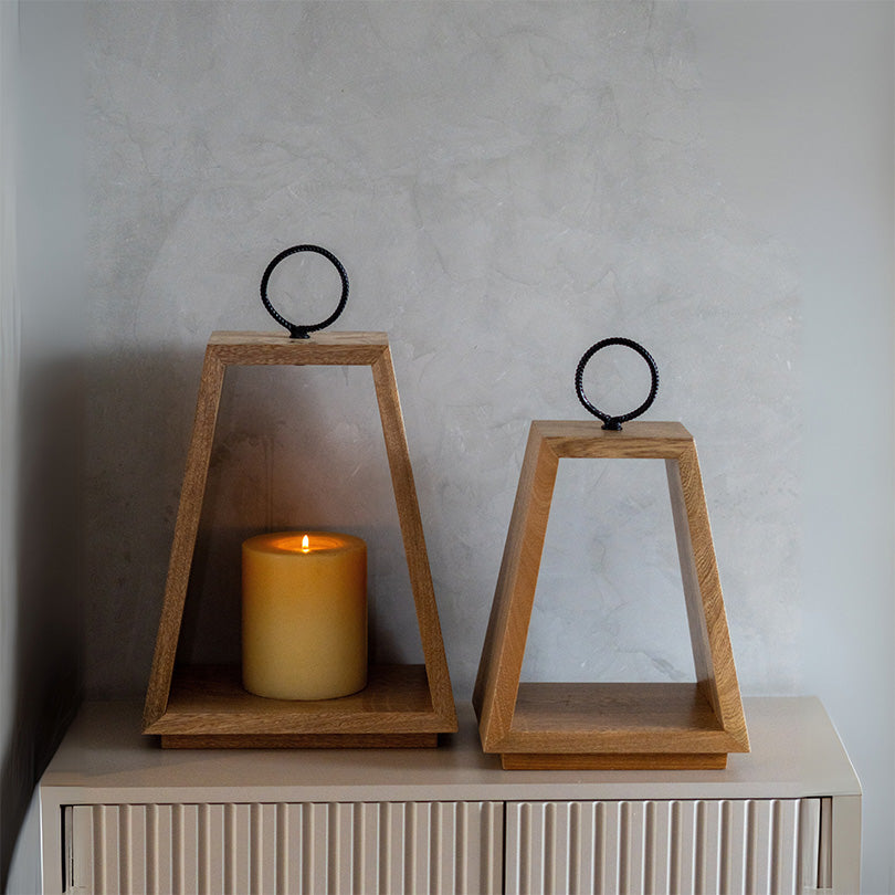 Candelabros farol X2 - Natural