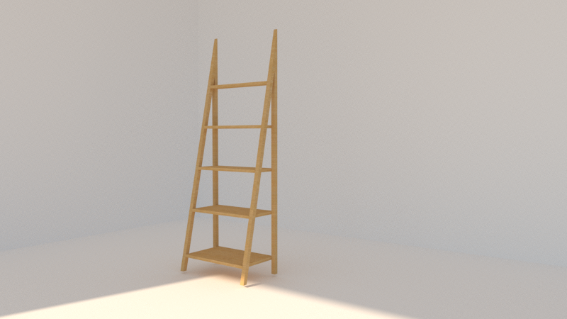 Repisa Tipo Escalera en madera de Roble